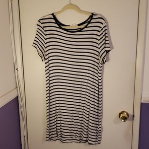 Striped T shirt dress